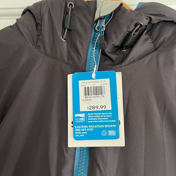 EMS Women’s Sherburne Ski Jacket M Phantom Water-Resistant Insulated Hooded NWT - Picture 16 of 16
